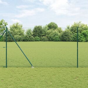 Berkfield Home Fencing Set Set of 2 Green Metal 25 x 1.5 m Durable Green Berkfield Home Fencing Set Set of 2 Green Metal 25 x 1.5 m Durable Green