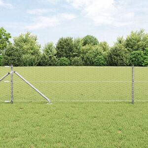 Berkfield Home Hexagon Fence 0.6x10 m Galvanised Steel in Silver Silver Berkfield Home Hexagon Fence 0.6x10 m Galvanised Steel in Silver Silver