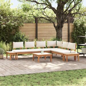 Berkfield Home Garden Bench Set 4 pcs Brown & Cream 2-seater Medium Brown Berkfield Home Garden Bench Set 4 pcs Brown & Cream 2-seater Medium Brown