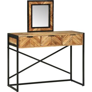Berkfield Home Dressing Table with Mirror 100x40x120 cm Solid Wood Acacia in Brown Size: 100 x 40 x 120 cm Brown 100 x 40 x 120 cm Berkfield Home Dressing Table with Mirror 100x40x120 cm Solid Wood Acacia in Brown Size: 100 x 40 x 120 cm Brown 100 x 40 x 120 cm