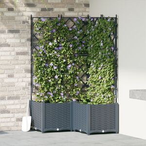 Berkfield Home Garden Planter with Trellis 3 pcs Light Grey 80x80x143 cm Size: 80 x 80 x 143 cm Multicolor 80 x 80 x 143 cm Berkfield Home Garden Planter with Trellis 3 pcs Light Grey 80x80x143 cm Size: 80 x 80 x 143 cm Multicolor 80 x 80 x 143 cm