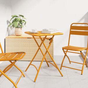 Berkfield Home Foldable Garden Table - Mustard Yellow - 55x55x73 cm - Steel Size: 55 x 55 x 73 cm Multicolor 55 x 55 x 73 cm Berkfield Home Foldable Garden Table - Mustard Yellow - 55x55x73 cm - Steel Size: 55 x 55 x 73 cm Multicolor 55 x 55 x 73 cm