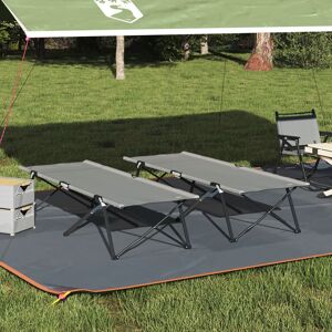 Berkfield Home Folding Sun Beds with Carry Bags 2 pcs Grey 600D Oxford Fabric Grey Berkfield Home Folding Sun Beds with Carry Bags 2 pcs Grey 600D Oxford Fabric Grey
