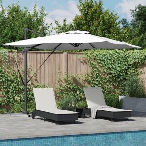 Berkfield Home Roma Cantilever Parasol with Solar LEDs - Sand - 286 x 285 x 270 cm - Aluminium Multicolor 286 x 285 x 270 cm Berkfield Home Roma Cantilever Parasol with Solar LEDs - Sand - 286 x 285 x 270 cm - Aluminium Multicolor 286 x 285 x 270 cm