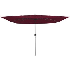 Berkfield Home Square Garden Parasol with LED Lights 295x245 cm Bordeaux Red Multicolor 295x245 cm Berkfield Home Square Garden Parasol with LED Lights 295x245 cm Bordeaux Red Multicolor 295x245 cm