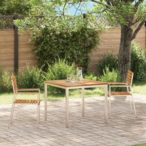 Berkfield Home Stackable Garden Chairs 2 pcs Solid Wood Teak&Stainless Steel in Brown Brown Berkfield Home Stackable Garden Chairs 2 pcs Solid Wood Teak&Stainless Steel in Brown Brown