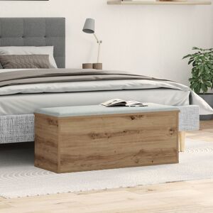 Berkfield Home Storage Box in Artisan Oak - 90x35x35 cm, Made from Engineered Wood in Brown Size: 90 x 35 x 35 cm Brown 90 x 35 x 35 cm Berkfield Home Storage Box in Artisan Oak - 90x35x35 cm, Made from Engineered Wood in Brown Size: 90 x 35 x 35 cm Brown 90 x 35 x 35 cm