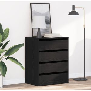 Berkfield Home Chest of Drawers Black Oak 60x41x76 cm Engineered Wood Size: 60 x 41 x 76 cm Black 60 x 41 x 76 cm Berkfield Home Chest of Drawers Black Oak 60x41x76 cm Engineered Wood Size: 60 x 41 x 76 cm Black 60 x 41 x 76 cm