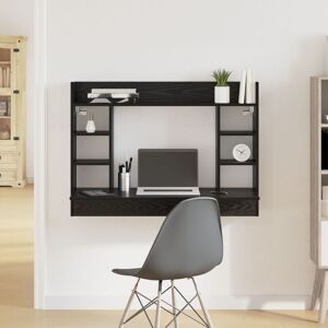 Berkfield Home Wall-Mounted Desk Black Oak 105x48x75 cm Engineered Wood Size: 105 x 48 x 75 cm Black 105 x 48 x 75 cm Berkfield Home Wall-Mounted Desk Black Oak 105x48x75 cm Engineered Wood Size: 105 x 48 x 75 cm Black 105 x 48 x 75 cm