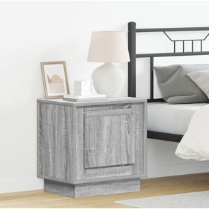 Berkfield Home Bedside Cabinets with LED Lights 2 pcs Grey Sonoma 44x34, 5x45 cm Grey 5x45 cm Berkfield Home Bedside Cabinets with LED Lights 2 pcs Grey Sonoma 44x34, 5x45 cm Grey 5x45 cm