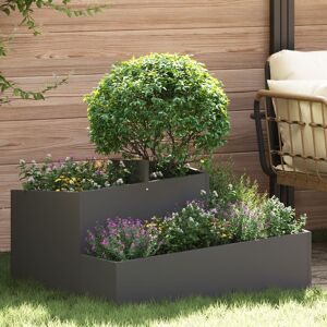 Berkfield Home Planter Black 80x80x50 cm Cold-rolled Steel Size: 80 x 80 x 50 cm Black 80 x 80 x 50 cm Berkfield Home Planter Black 80x80x50 cm Cold-rolled Steel Size: 80 x 80 x 50 cm Black 80 x 80 x 50 cm