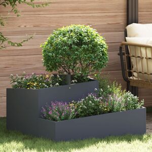 Berkfield Home Planter Anthracite 80x80x50 cm Cold-rolled Steel Size: 80 x 80 x 50 cm Multicolor 80 x 80 x 50 cm Berkfield Home Planter Anthracite 80x80x50 cm Cold-rolled Steel Size: 80 x 80 x 50 cm Multicolor 80 x 80 x 50 cm