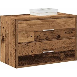 Berkfield Home Cabinet with 2 Drawers Old Wood 60x31x40 cm Engineered Wood in Brown Size: 60 x 31 x 40 cm Brown 60 x 31 x 40 cm Berkfield Home Cabinet with 2 Drawers Old Wood 60x31x40 cm Engineered Wood in Brown Size: 60 x 31 x 40 cm Brown 60 x 31 x 40 cm