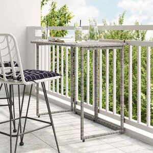 Berkfield Home Folding Garden Table Grey 90x51x75 cm Poly Rattan Size: 90 x 51 x 75 cm Grey 90 x 51 x 75 cm Berkfield Home Folding Garden Table Grey 90x51x75 cm Poly Rattan Size: 90 x 51 x 75 cm Grey 90 x 51 x 75 cm