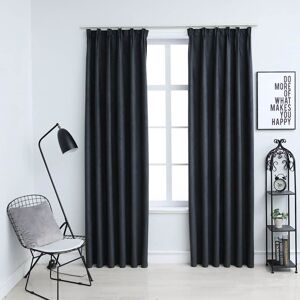 Berkfield Home Blackout Curtains with Hooks 2 pcs Anthracite 140x225 cm Multicolor 140x225 cm Berkfield Home Blackout Curtains with Hooks 2 pcs Anthracite 140x225 cm Multicolor 140x225 cm