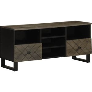 Berkfield Home TV Cabinet Black 100x33x46 cm Solid Wood Mango Size: 100 x 33 x 46 cm Black 100 x 33 x 46 cm Berkfield Home TV Cabinet Black 100x33x46 cm Solid Wood Mango Size: 100 x 33 x 46 cm Black 100 x 33 x 46 cm