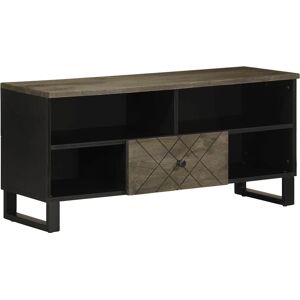 Berkfield Home TV Cabinet Black 100x33x46 cm Solid Wood Mango Size: 100 x 33 x 46 cm Black 100 x 33 x 46 cm Berkfield Home TV Cabinet Black 100x33x46 cm Solid Wood Mango Size: 100 x 33 x 46 cm Black 100 x 33 x 46 cm