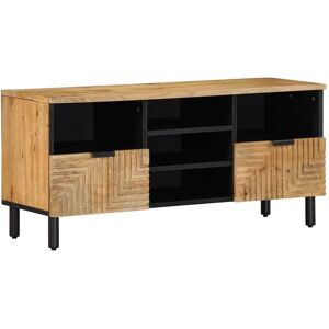 Berkfield Home TV Cabinet Brown 100x33x46 cm Solid Wood Mango Size: 100 x 33 x 46 cm Brown 100 x 33 x 46 cm Berkfield Home TV Cabinet Brown 100x33x46 cm Solid Wood Mango Size: 100 x 33 x 46 cm Brown 100 x 33 x 46 cm