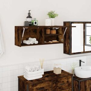 Berkfield Home Bathroom Wall Cabinet Smoked Oak 80x25x30 cm Engineered Wood in Brown Size: 80 x 25 x 30 cm Brown 80 x 25 x 30 cm Berkfield Home Bathroom Wall Cabinet Smoked Oak 80x25x30 cm Engineered Wood in Brown Size: 80 x 25 x 30 cm Brown 80 x 25 x 30 cm