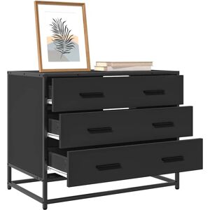 Berkfield Home Drawer Cabinet Black 70x41x56 cm Engineered Wood Size: 70 x 41 x 56 cm Black 70 x 41 x 56 cm Berkfield Home Drawer Cabinet Black 70x41x56 cm Engineered Wood Size: 70 x 41 x 56 cm Black 70 x 41 x 56 cm