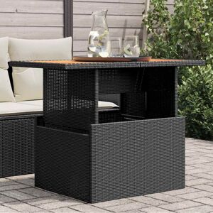 Berkfield Home Garden Table Black 100x55x73 cm Poly Rattan & Acacia Wood Size: 100 x 55 x 73 cm Black 100 x 55 x 73 cm Berkfield Home Garden Table Black 100x55x73 cm Poly Rattan & Acacia Wood Size: 100 x 55 x 73 cm Black 100 x 55 x 73 cm