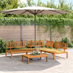 Berkfield Home 4 Piece Garden Pallet Sofa Set Solid Wood Acacia in Brown Brown Berkfield Home 4 Piece Garden Pallet Sofa Set Solid Wood Acacia in Brown Brown