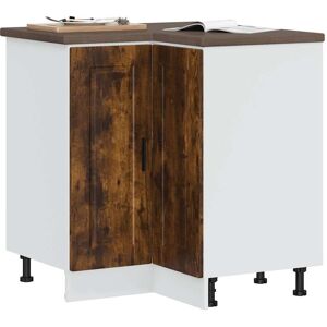 Berkfield Home Kitchen Corner Base Cabinet Porto Smoked Oak Engineered Wood in Brown Brown Berkfield Home Kitchen Corner Base Cabinet Porto Smoked Oak Engineered Wood in Brown Brown