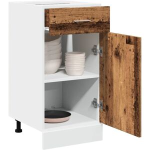 Berkfield Home Drawer Bottom Cabinet Lyon Old Wood 40x46x81.5 cm Engineered Wood in Brown Brown 40x46x81.5 cm Berkfield Home Drawer Bottom Cabinet Lyon Old Wood 40x46x81.5 cm Engineered Wood in Brown Brown 40x46x81.5 cm