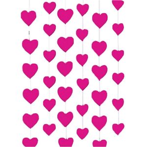 Amscan Hearts String Valentine`s Day Hanging Dration (Pack of 6) in Pink Pink Amscan Hearts String Valentine`s Day Hanging Dration (Pack of 6) in Pink Pink