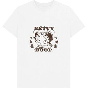 Betty Boop Men's Cowgirl T-Shirt in White Size: XL White XL Betty Boop Men's Cowgirl T-Shirt in White Size: XL White XL