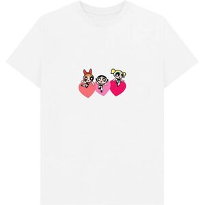 Powerpuff Girls Men's Triple Heart T-Shirt in White Size: Large White L Powerpuff Girls Men's Triple Heart T-Shirt in White Size: Large White L