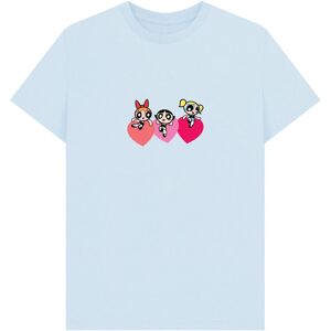 Powerpuff Girls Men's Triple Heart T-Shirt in Light Blue Size: Large Light Blue L Powerpuff Girls Men's Triple Heart T-Shirt in Light Blue Size: Large Light Blue L