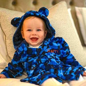 Lulabay Boy's Personalised Camo Dressing Gown in Navy Size: 6-12 m Navy 6-12 m Lulabay Boy's Personalised Camo Dressing Gown in Navy Size: 6-12 m Navy 6-12 m