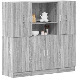 Berkfield Home 3 Piece Kitchen Cabinet Set Grey Sonoma Engineered Wood Grey Berkfield Home 3 Piece Kitchen Cabinet Set Grey Sonoma Engineered Wood Grey