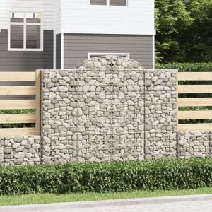 Berkfield Home Arched Gabion Baskets 5 pcs 200x50x160/180 cm Galvanised Iron in Silver Silver 200x50x160/180 cm Berkfield Home Arched Gabion Baskets 5 pcs 200x50x160/180 cm Galvanised Iron in Silver Silver 200x50x160/180 cm
