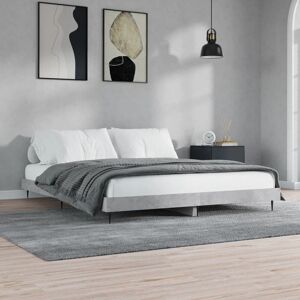 Berkfield Home Bed Frame Concrete Grey 200x200 cm Engineered Wood Grey 200x200 cm Berkfield Home Bed Frame Concrete Grey 200x200 cm Engineered Wood Grey 200x200 cm