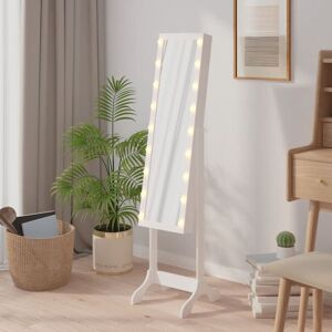 Berkfield Home Free-Standing Mirror with LED White 34x37x146 cm Size: 34 x 37 x 146 cm White 34 x 37 x 146 cm Berkfield Home Free-Standing Mirror with LED White 34x37x146 cm Size: 34 x 37 x 146 cm White 34 x 37 x 146 cm
