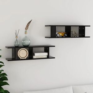 Berkfield Home Wall Shelves 2 pcs Black 75x18x20 cm Engineered Wood Size: 75 x 18 x 20 cm Black 75 x 18 x 20 cm Berkfield Home Wall Shelves 2 pcs Black 75x18x20 cm Engineered Wood Size: 75 x 18 x 20 cm Black 75 x 18 x 20 cm