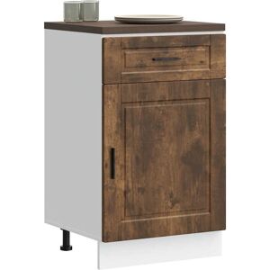 Berkfield Home Kitchen Base Cabinet Porto Smoked Oak Engineered Wood in Brown Brown Berkfield Home Kitchen Base Cabinet Porto Smoked Oak Engineered Wood in Brown Brown