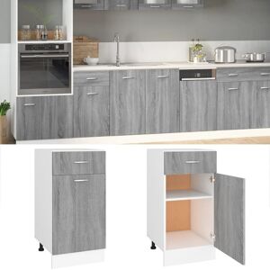 Berkfield Home Drawer Bottom Cabinet Grey Sonoma 40x46x81.5 cm Engineered Wood in Brown Brown 40x46x81.5 cm Berkfield Home Drawer Bottom Cabinet Grey Sonoma 40x46x81.5 cm Engineered Wood in Brown Brown 40x46x81.5 cm