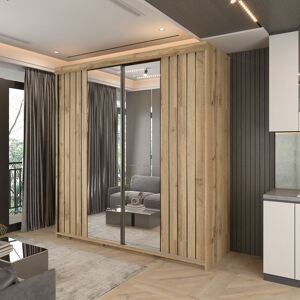 Sliding Wardrobes 4U Monali Sliding Door Wardrobe 200cm X 217cm in Light Brown Size: 200 cm X 217 cm Light Brown 200 cm X 217 cm Sliding Wardrobes 4U Monali Sliding Door Wardrobe 200cm X 217cm in Light Brown Size: 200 cm X 217 cm Light Brown 200 cm X 217 cm