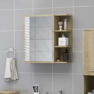 Berkfield Home Bathroom Mirror Cabinet Sonoma Oak 62.5x20.5x64 cm Engineered Wood in Brown Brown 62.5x20.5x64 cm Berkfield Home Bathroom Mirror Cabinet Sonoma Oak 62.5x20.5x64 cm Engineered Wood in Brown Brown 62.5x20.5x64 cm
