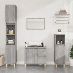 Berkfield Home Bathroom Cabinet Grey Sonoma 65x33x60 cm Engineered Wood Size: 65 x 33 x 60 cm Grey 65 x 33 x 60 cm Berkfield Home Bathroom Cabinet Grey Sonoma 65x33x60 cm Engineered Wood Size: 65 x 33 x 60 cm Grey 65 x 33 x 60 cm