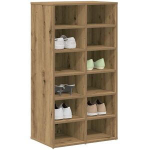 Berkfield Home Shoe Rack Artisan Oak 54x34x100.5 cm Engineered Wood in Brown Brown 54x34x100.5 cm Berkfield Home Shoe Rack Artisan Oak 54x34x100.5 cm Engineered Wood in Brown Brown 54x34x100.5 cm