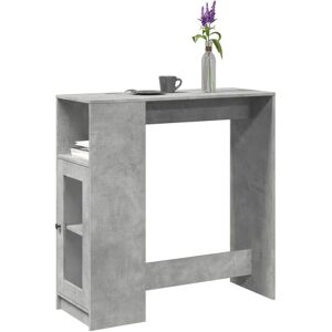 Berkfield Home Bar Table with Racks Concrete Grey 101x40x103.5 cm Engineered Wood Grey 101x40x103.5 cm Berkfield Home Bar Table with Racks Concrete Grey 101x40x103.5 cm Engineered Wood Grey 101x40x103.5 cm