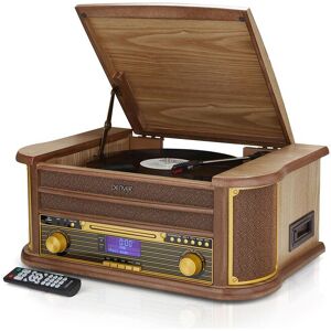 Denver Retro DAB Bluetooth Wooden Record Player, FM, Cassette & CD, USB Recording, AUX IN in Light Brown Light Brown Denver Retro DAB Bluetooth Wooden Record Player, FM, Cassette & CD, USB Recording, AUX IN in Light Brown Light Brown