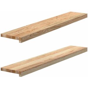 Berkfield Home Window Sills 2 pcs Untreated 110x20x2 cm Solid Wood Oak in Brown Size: Medium Brown Medium Berkfield Home Window Sills 2 pcs Untreated 110x20x2 cm Solid Wood Oak in Brown Size: Medium Brown Medium