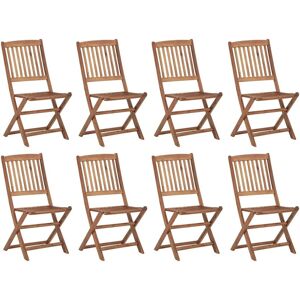 Berkfield Home Folding Outdoor Chairs 8 pcs Solid Acacia Wood in Brown Brown Berkfield Home Folding Outdoor Chairs 8 pcs Solid Acacia Wood in Brown Brown