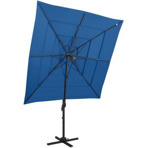 Berkfield Home 4-Tier Parasol with Aluminium Pole Azure Blue 250x250 cm Blue 250x250 cm Berkfield Home 4-Tier Parasol with Aluminium Pole Azure Blue 250x250 cm Blue 250x250 cm