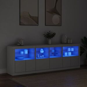 Berkfield Home Sideboard with LED Lights White 202x37x67 cm Size: 202 x 37 x 67 cm White 202 x 37 x 67 cm Berkfield Home Sideboard with LED Lights White 202x37x67 cm Size: 202 x 37 x 67 cm White 202 x 37 x 67 cm